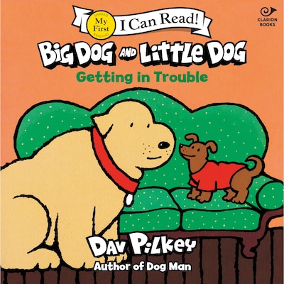 Big Dog and Little Dog Getting in Trouble – omslag til lydbogen af Dav Pilkey
