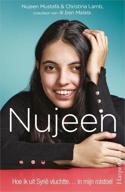 Nujeen: hoe ik uit Syrië vluchtte... in mijn rolstoel – omslag van het luisterboek van Christina Lamb,Nujeen Mustafa
