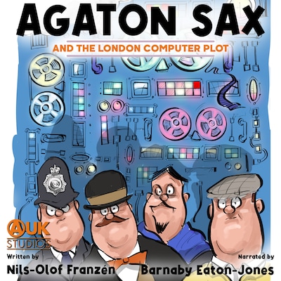 Agaton Sax and the London Computer Plot – omslag til lydbogen af Nils-Olof Franzén