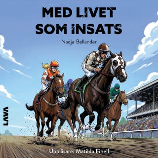 Med livet som insats – omslag till ljudboken av Nadja Bellander