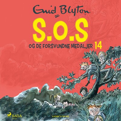 S.O.S og de forsvundne medaljer (14) – omslag til lydbogen af Enid Blyton