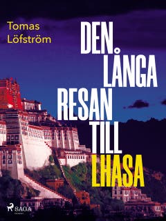 Den långa resan till Lhasa – omslag till ljudboken av Tomas Löfström
