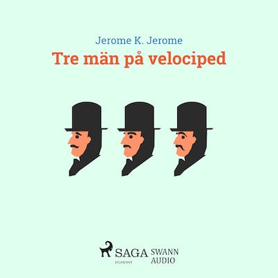 Tre män på velociped