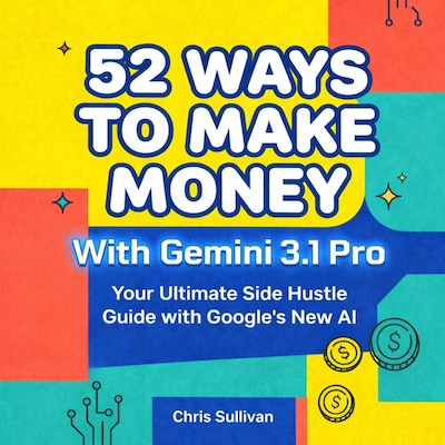 52 Ways to Make Money With Gemini 3.1 Pro – omslag til lydbogen af Chris Sullivan