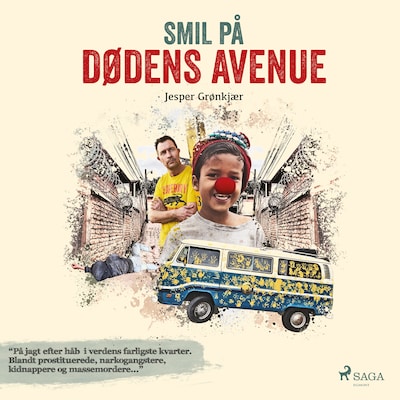 Smil på dødens avenue – omslag til lydbogen af Jesper Grønkjær