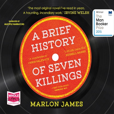 A Brief History of Seven Killings – omslag til lydbogen af Marlon James