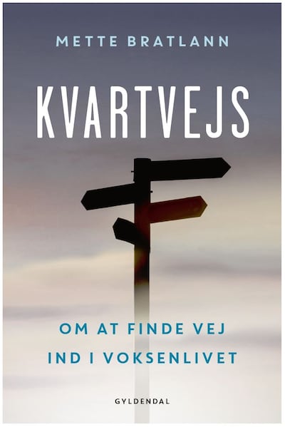 Kvartvejs – omslag til lydbogen af Mette Bratlann