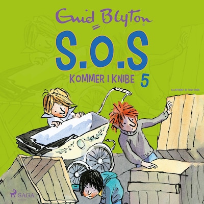 S.O.S kommer i knibe (5) – omslag til lydbogen af Enid Blyton