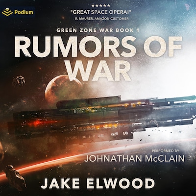 Rumors of War – omslag til lydbogen af Jake Elwood
