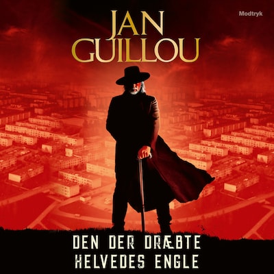 Den der dræbte helvedes engle – omslag til lydbogen af Jan Guillou