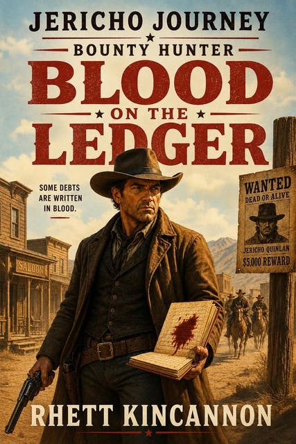 Blood on the Ledger: A Classic Western – omslag til lydbogen af Rhett Kincannon