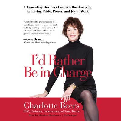 I’d Rather Be in Charge – omslag til lydbogen af Charlotte Beers