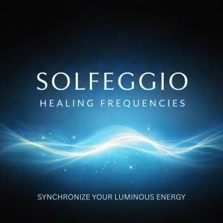 Solfeggio Healing Frequencies | All 9 Solfeggio Frequencies: Synchronize Your Luminous Energy - Healing Worlds Of Sound – omslag till ljudboken av mindMAGIXX Solfeggio Healing Frequencies