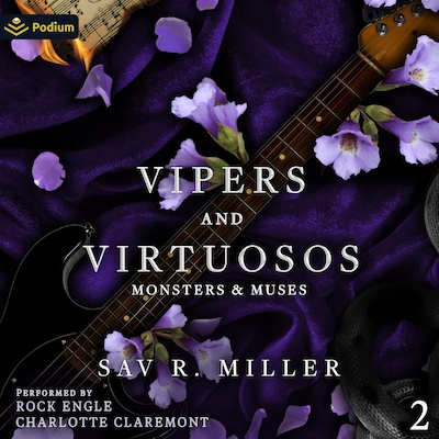 Vipers and Virtuosos – omslag til lydbogen af Sav R. Miller