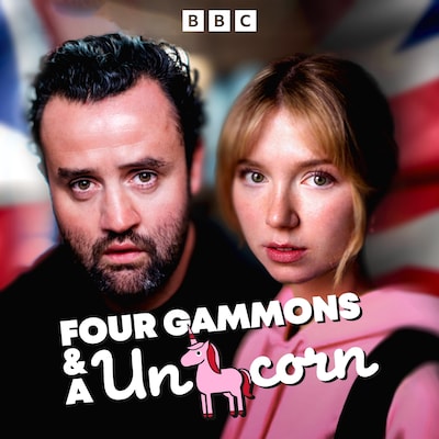 Four Gammons and a Unicorn – omslag til lydbogen af Katie Sayer