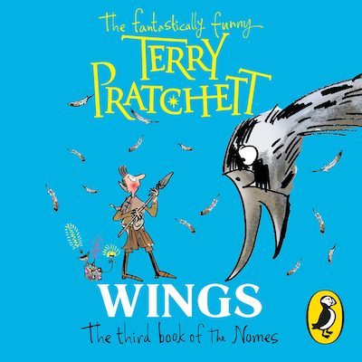 Wings – omslag til lydbogen af Terry Pratchett