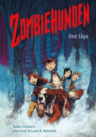 Zombiehunden 2: Ond tåge – omslag til lydbogen af Sandra Schwartz