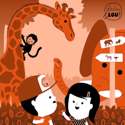 De dierentuin – omslag van het luisterboek van Loulou en Lou