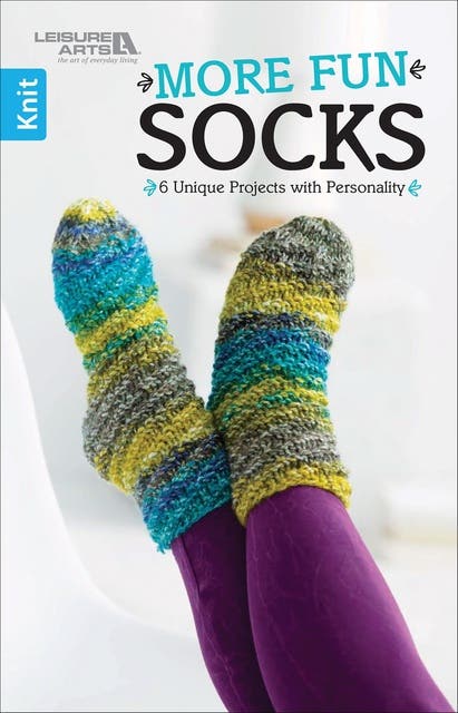 More Fun Socks: 6 Unique Projects with Personality – omslag til lydbogen af Leisure Arts