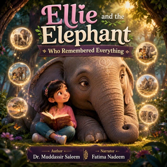 Ellie and the Elephant Who Remembered Everything: A Heartwarming Adventure About Kindness, Learning, and Remembering – omslag til lydbogen af Dr Muddassir Saleem