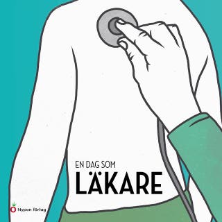 En dag som läkare – omslag till ljudboken av Oskar Degard