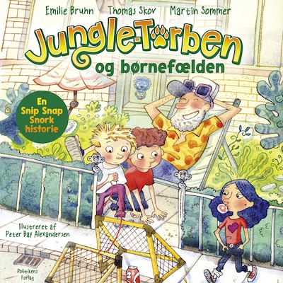 Snip snap snork - Jungle-Torben og børnefælden – omslag til lydbogen af Thomas Skov, Emilie Bruhn, Martin Sommer