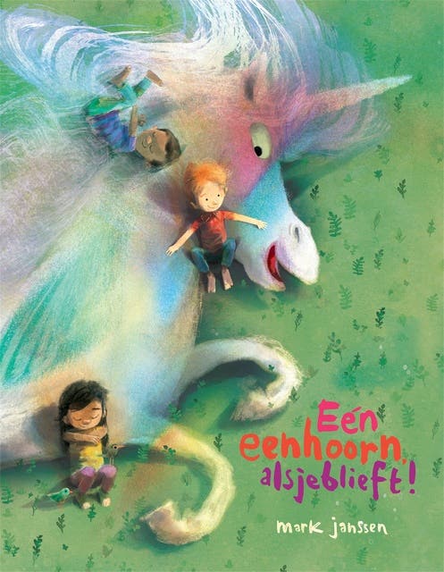 Eén eenhoorn, alsjeblieft – omslag van het luisterboek van Mark Janssen