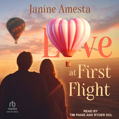 Love At First Flight – omslag til lydbogen af Janine Amesta