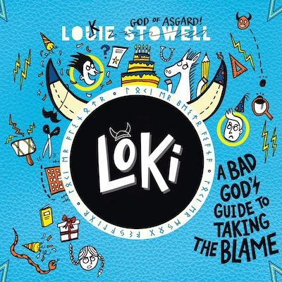 Loki: A Bad God's Guide to Taking the Blame – omslag til lydbogen af Louie Stowell