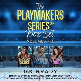 The Playmakers Series® Box Set Volumes 4-6: A Steamy Hockey Romance Collection – omslag till ljudboken av G.K. Brady