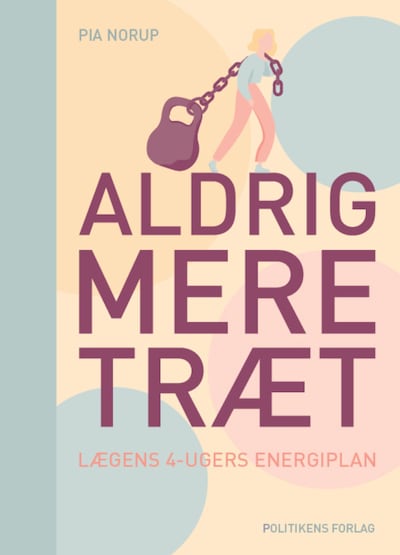 Aldrig mere træt – omslag til lydbogen af Pia Norup