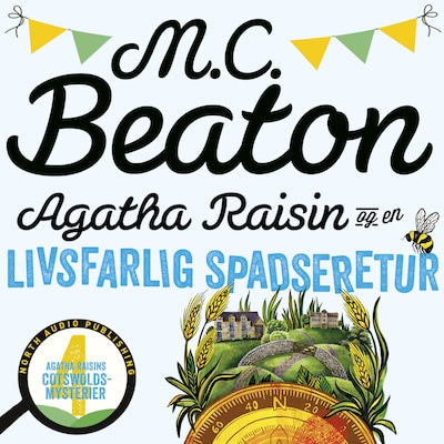 Agatha Raisin og en livsfarlig spadseretur – omslag til lydbogen af M.C. Beaton
