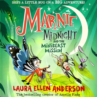 Marnie Midnight and the Minibeast Mission – omslag til lydbogen af Laura Ellen Anderson