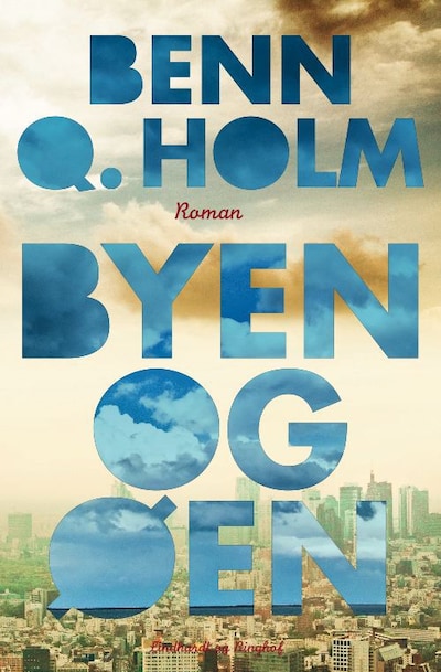 Byen og øen – omslag til lydbogen af Benn Q. Holm