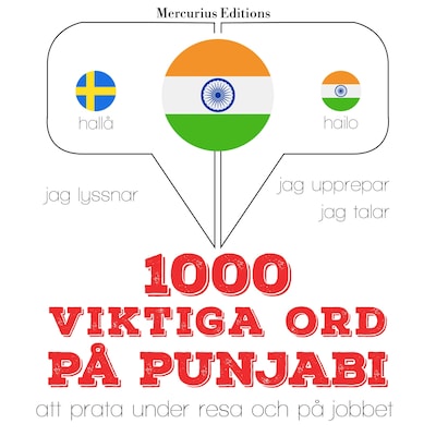 1000 viktiga ord på Punjabi – omslag till ljudboken av JM Gardner