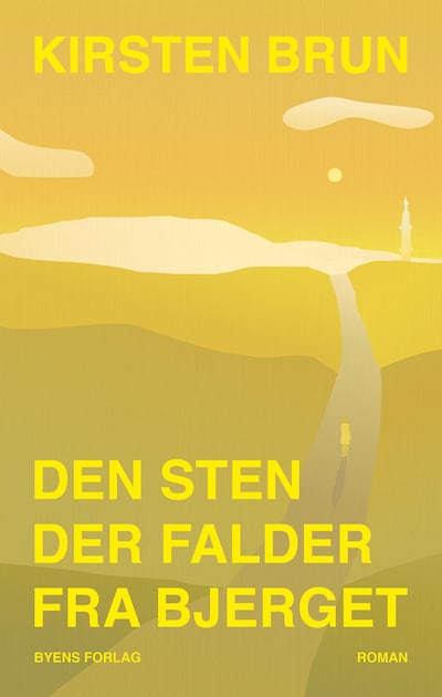 Den sten der falder fra bjerget – omslag til lydbogen af Kirsten Brun