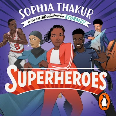 Superheroes – omslag til lydbogen af Sophia Thakur
