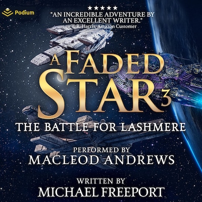 The Battle For Lashmere – omslag til lydbogen af Michael Freeport
