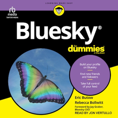 Bluesky For Dummies – omslag til lydbogen af Eric Butow, Rebecca Bollwitt