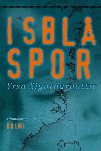 Isblå spor – omslag til lydbogen af Yrsa Sigurðardóttir