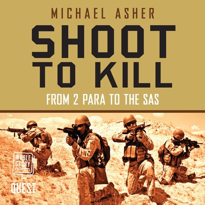 Shoot to Kill – omslag til lydbogen af Michael Asher