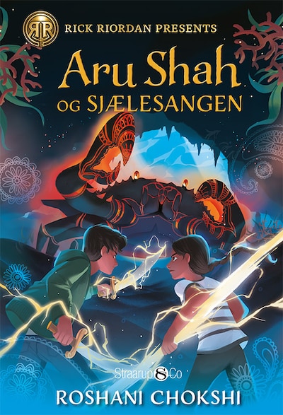 Aru Shah og sjælesangen – omslag til lydbogen af Roshani Chokshi