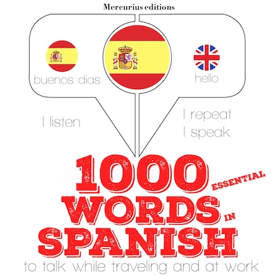 1000 essential words in Spanish – omslag van het luisterboek van JM Gardner