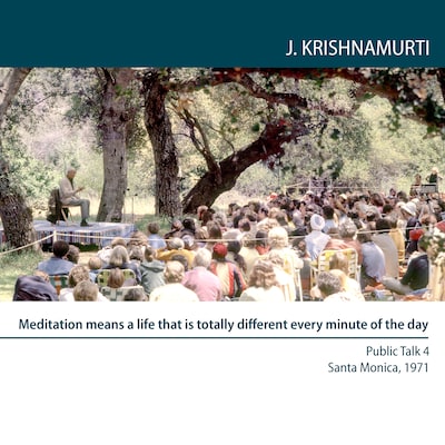 Meditation means a life that is totally different every minute of the day – omslag til lydbogen af Jiddu Krishnamurti