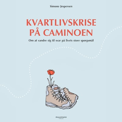Kvartlivskrise på Caminoen – omslag til lydbogen af Simone Jespersen