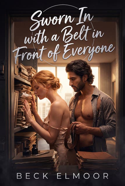 Sworn In with a Belt in Front of Everyone: An Explicit Public Belt Initiation Romance – omslag til lydbogen af Beck Elmoor