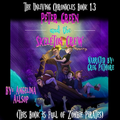 Peter Green and the Skeleton Crew – okładka audiobooka, autor Angelina Allsop