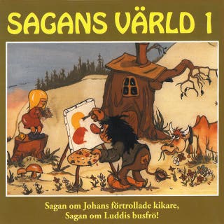 Sagans värld 1 – omslag till ljudboken av Karin Hofvander