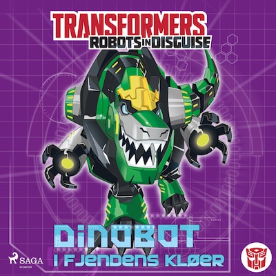 Transformers - Robots in Disguise - Dinobot i fjendens kløer – omslag til lydbogen af John Sazaklis