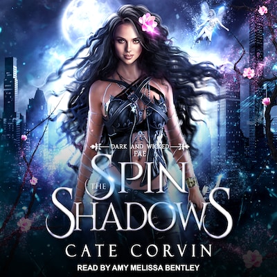Spin the Shadows – omslag til lydbogen af Cate Corvin